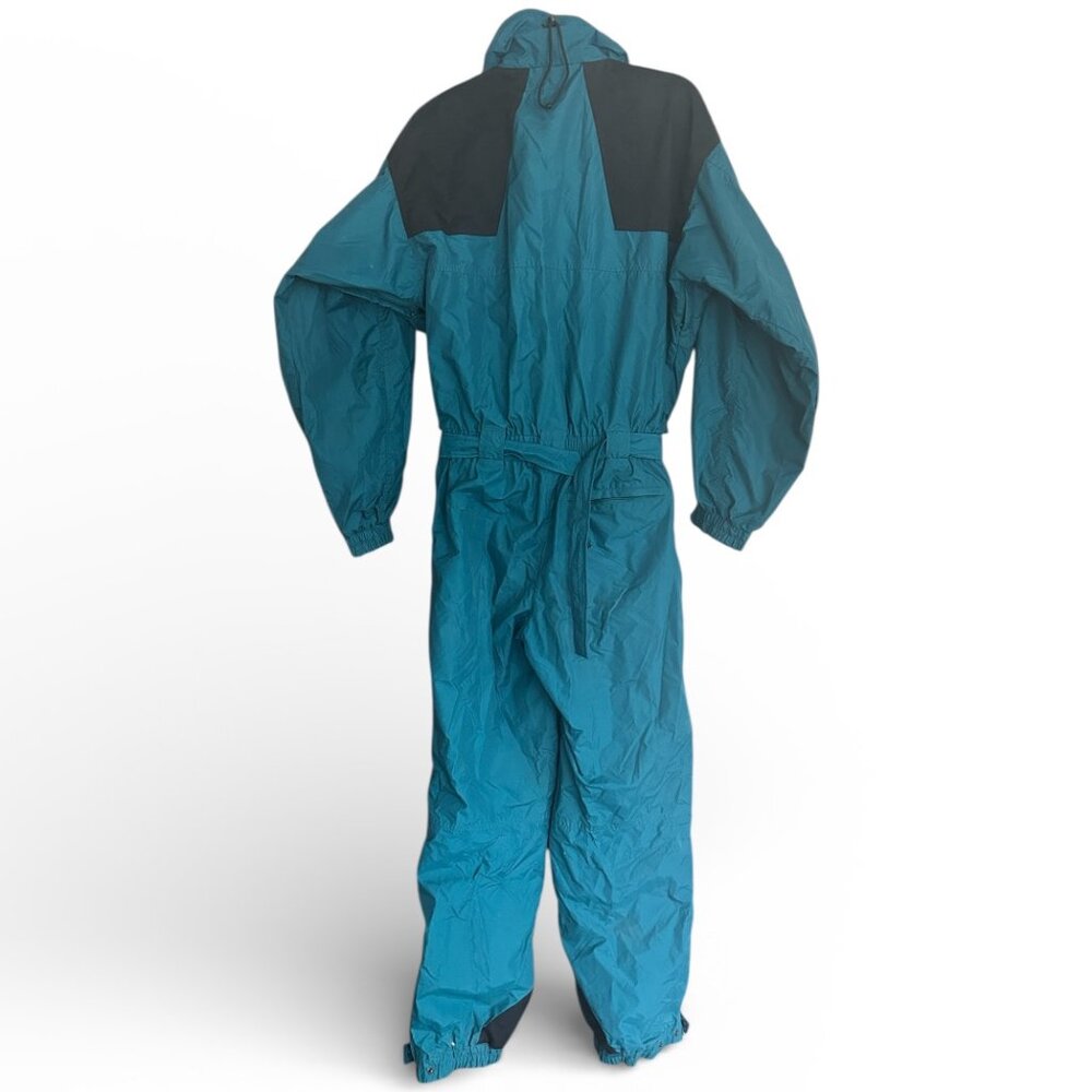 Columbia Men’s Turquoise One Piece Snowsuit Sz‎ M Fleece Lined Vintage Ski Suit - Picture 4 of 13
